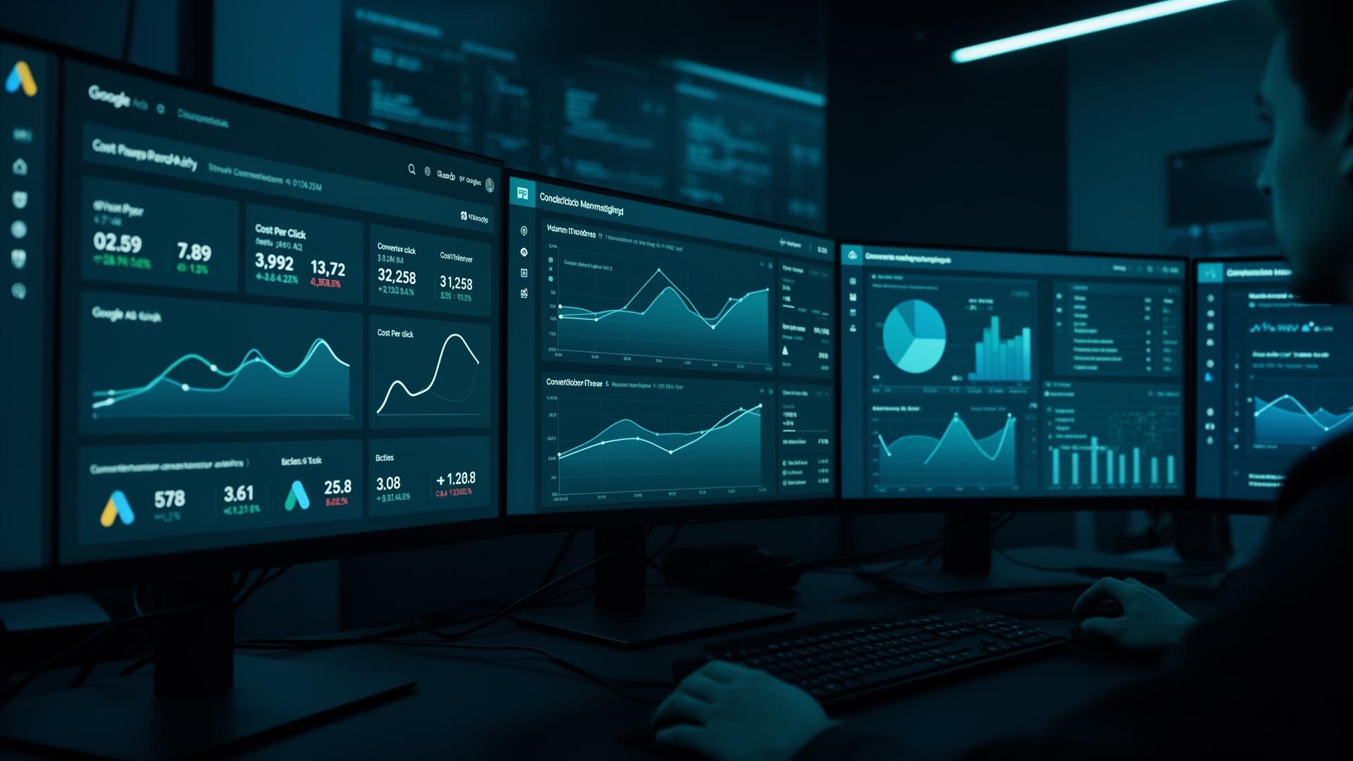 Web development workspace with multiple screens