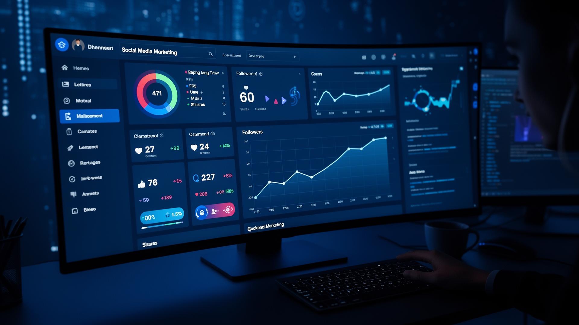 Web development workspace with multiple screens
